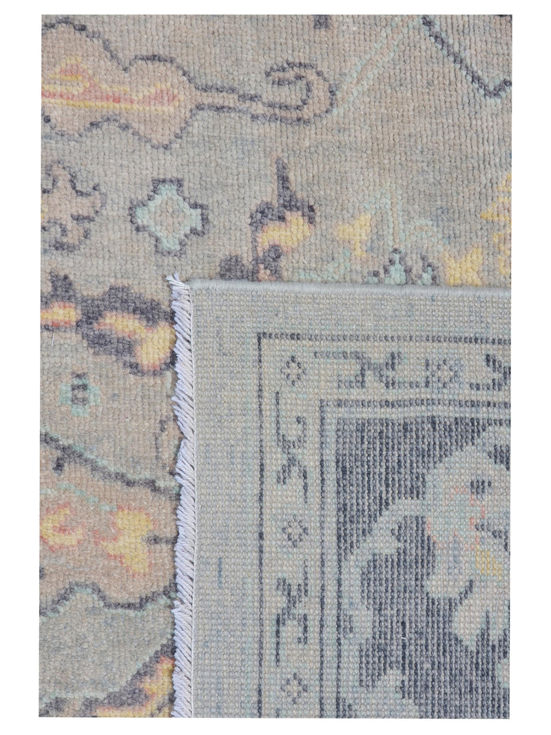 Pacific Ushak Wool Weft 43410 Ivory Grey Transitional Hand Knotted Rug