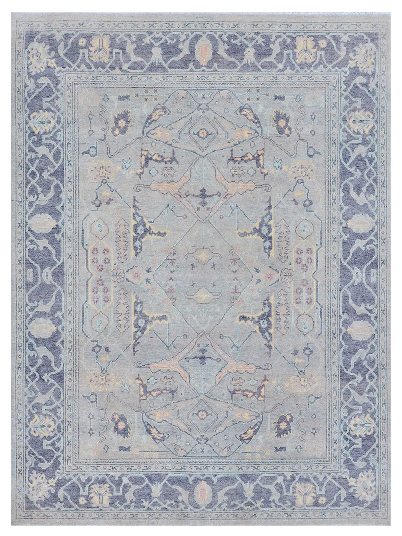 Pacific Ushak Wool Weft Ivory Grey Transitional