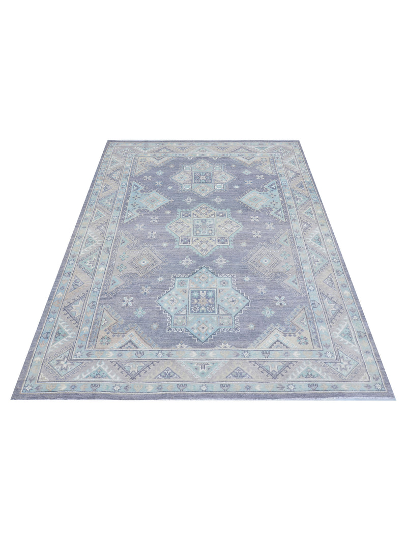 Pacific Ushak 43436 Grey Ivory Transitional Hand Knotted Rug