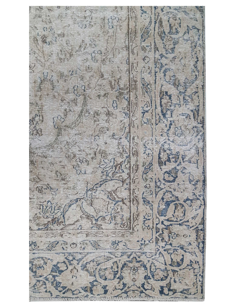 Pacific Vintage 43488 Ivory Blue Vintage Hand Knotted Rug