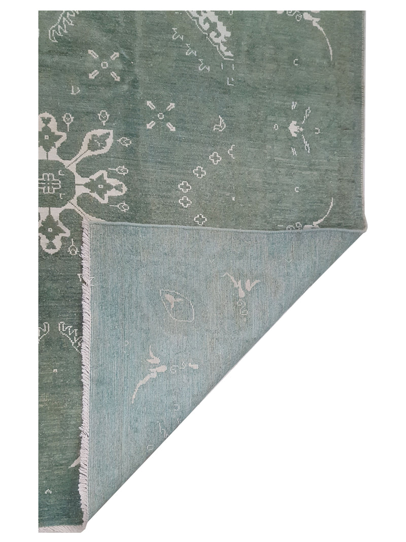 Pacific Ziegler 43514 Green Ivory Transitional Hand Knotted Rug