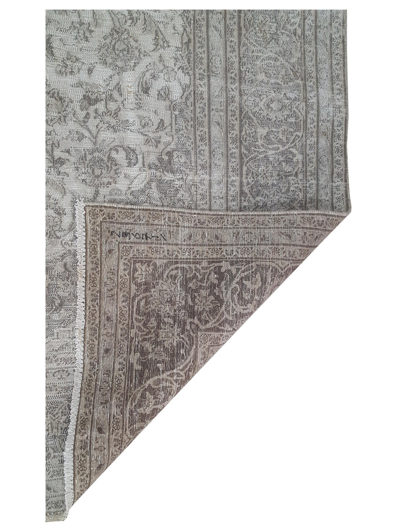 Pacific Vintage 43527 Ivory Khaki Vintage Hand Knotted Rug