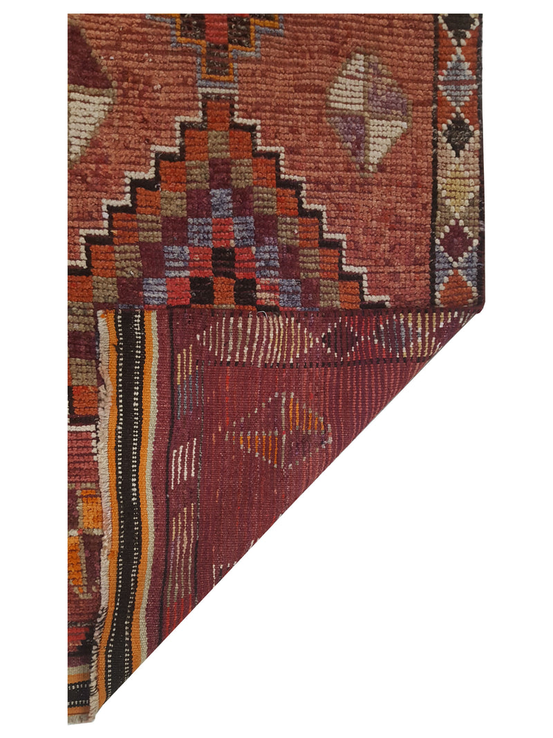Pacific Kurdish 43544 Orange Beige Traditional Hand Knotted Rug