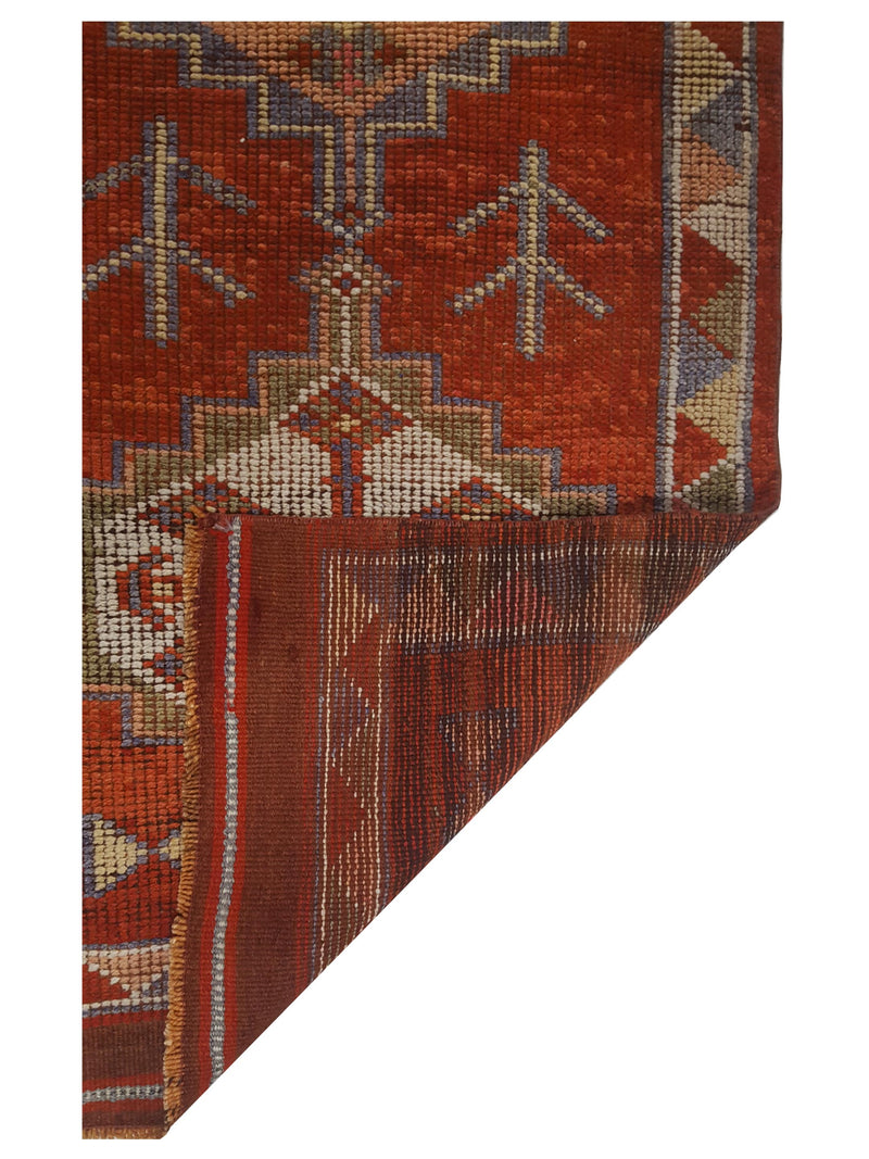 Pacific Kurdish 43547 Orange Orange Traditional Hand Knotted Rug