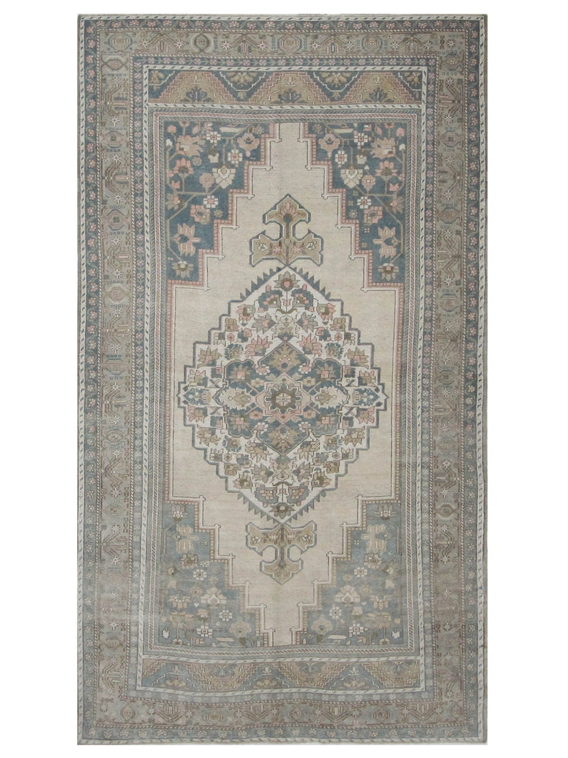 Pacific Anatolian Teal Beige Traditional