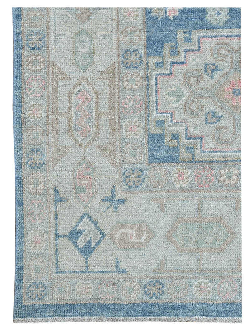 Pacific Ushak 43594 Blue Lt.Grey Transitional Hand Knotted Rug