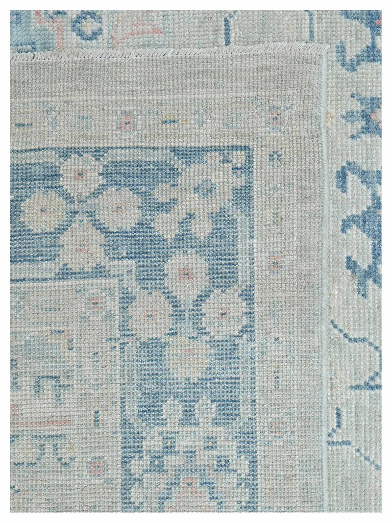 Pacific Ushak 43598 Lt.Grey Blue Transitional Hand Knotted Rug