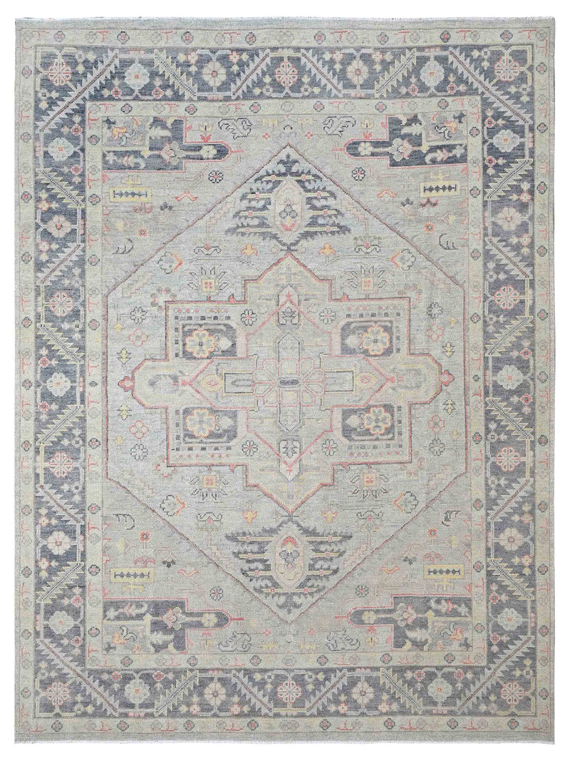 Pacific Ushak Beige Grey Transitional