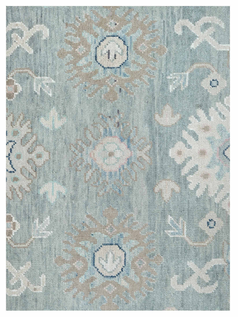 Pacific Ushak 43615 Grey Beige Transitional Hand Knotted Rug