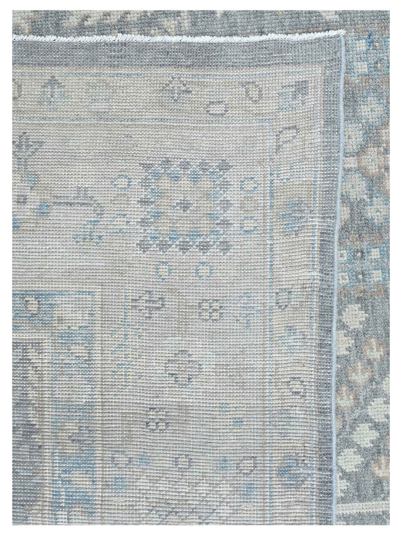 Pacific Ushak 43632 Lt.Grey Beige Transitional Hand Knotted Rug