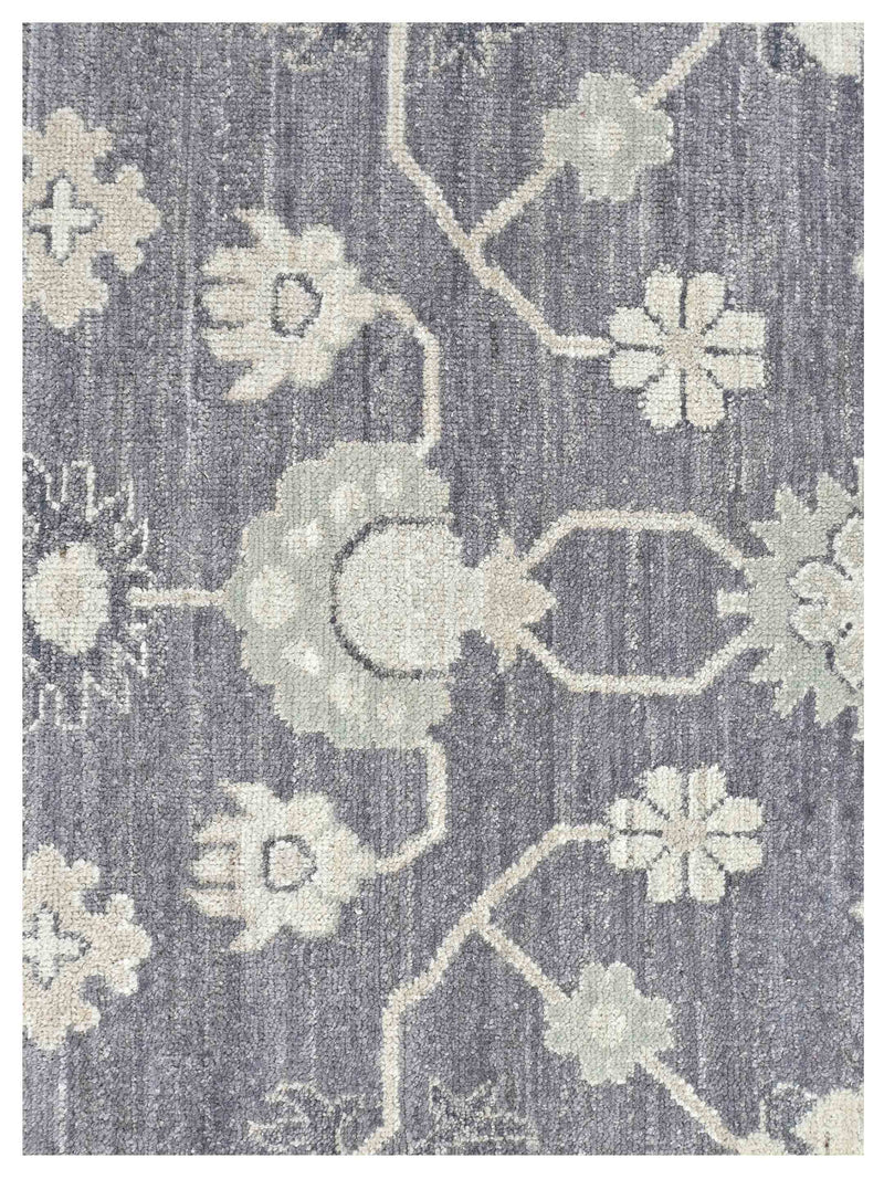 Pacific Ushak Wool Weft 43648 Grey Pistachio Transitional Hand Knotted Rug