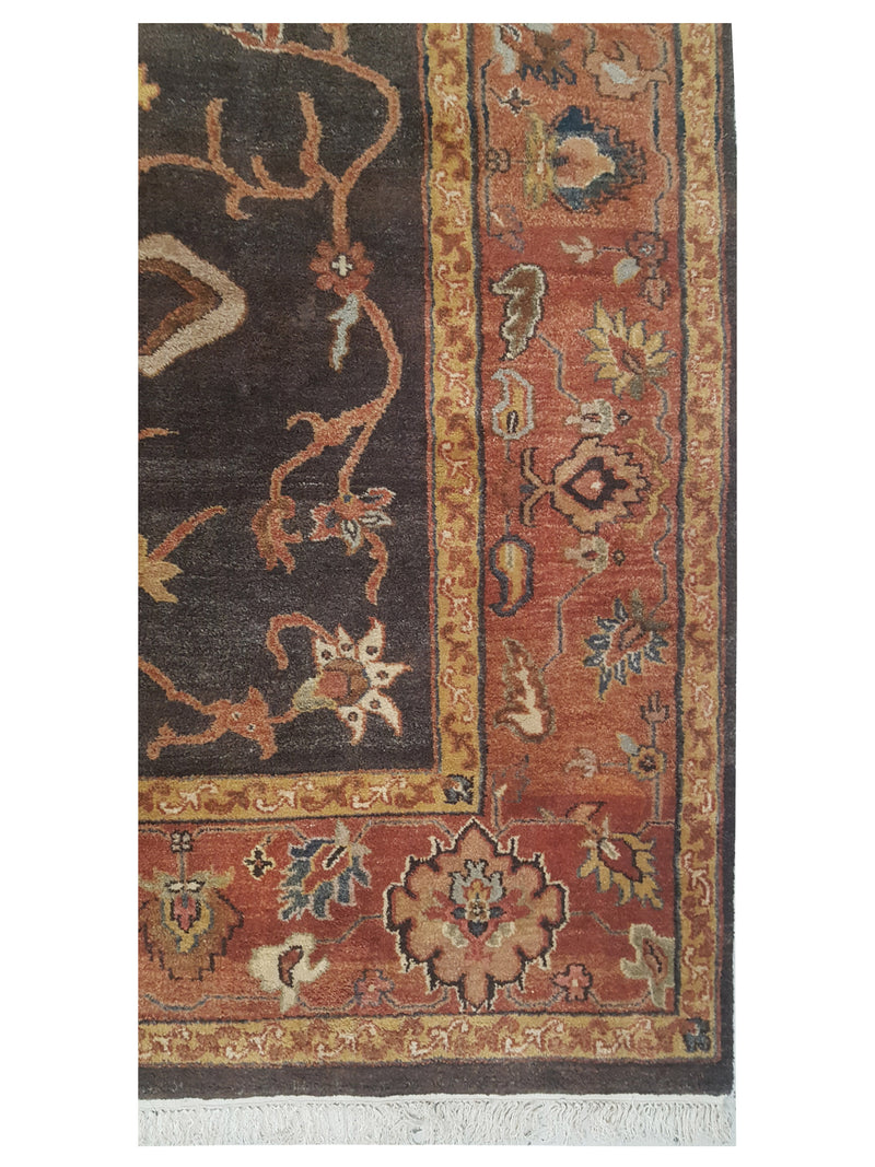 Pacific Indo 43658 Mocha Rust Traditional Hand Knotted Rug