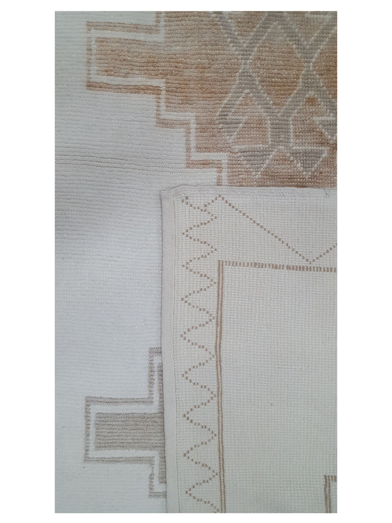 Pacific Moroccan-TR 43668 Ivory Beige Transitional Hand Knotted Rug