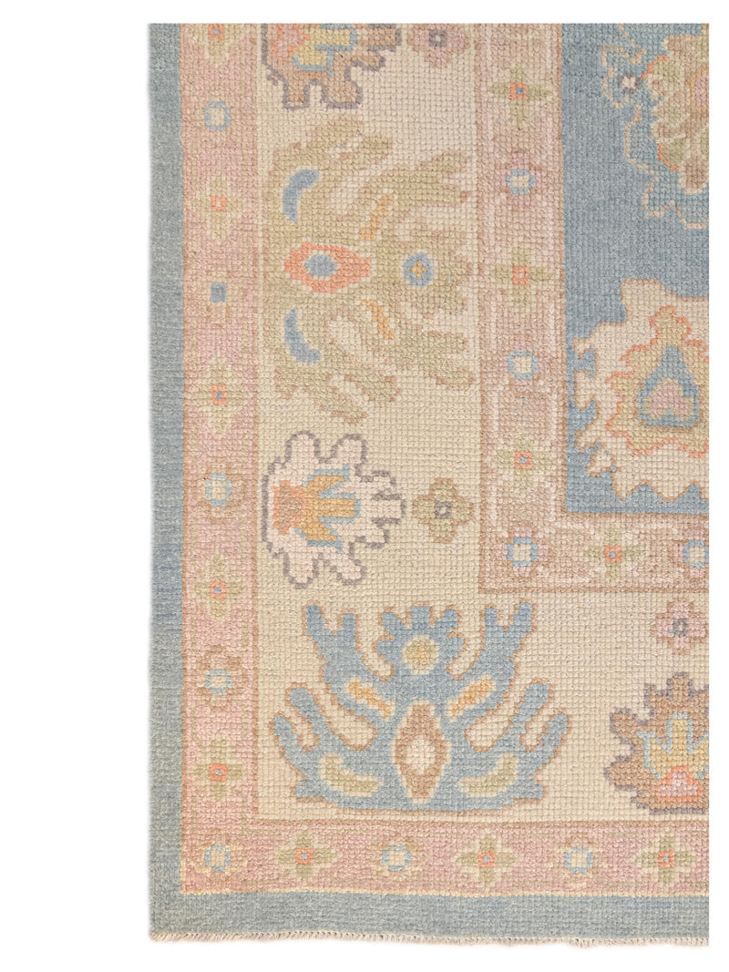 Pacific Ushak 43697 Blue Ivory Transitional Hand Knotted Rug