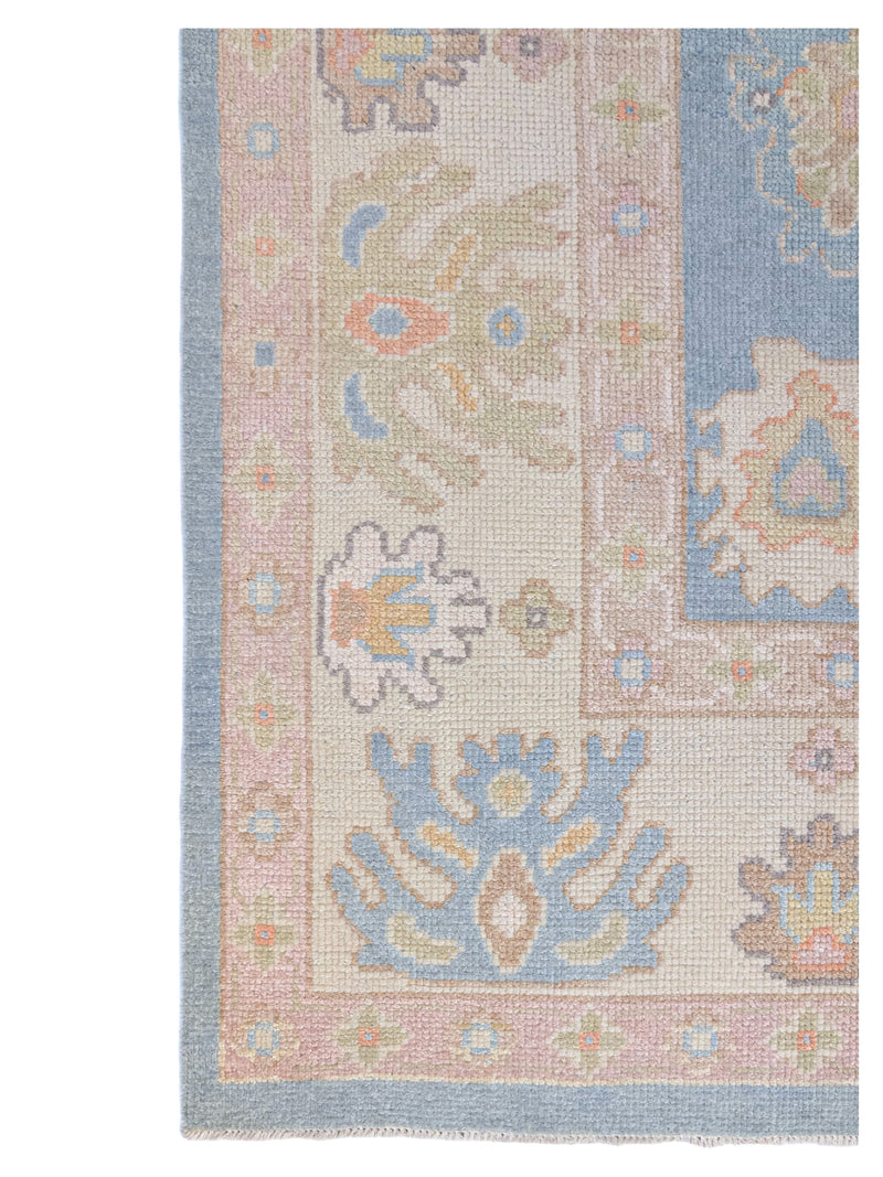 Pacific Ushak 43697 Blue Ivory Transitional Hand Knotted Rug