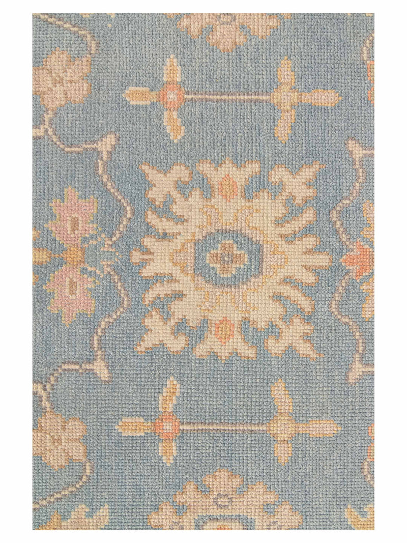 Pacific Ushak 43697 Blue Ivory Transitional Hand Knotted Rug