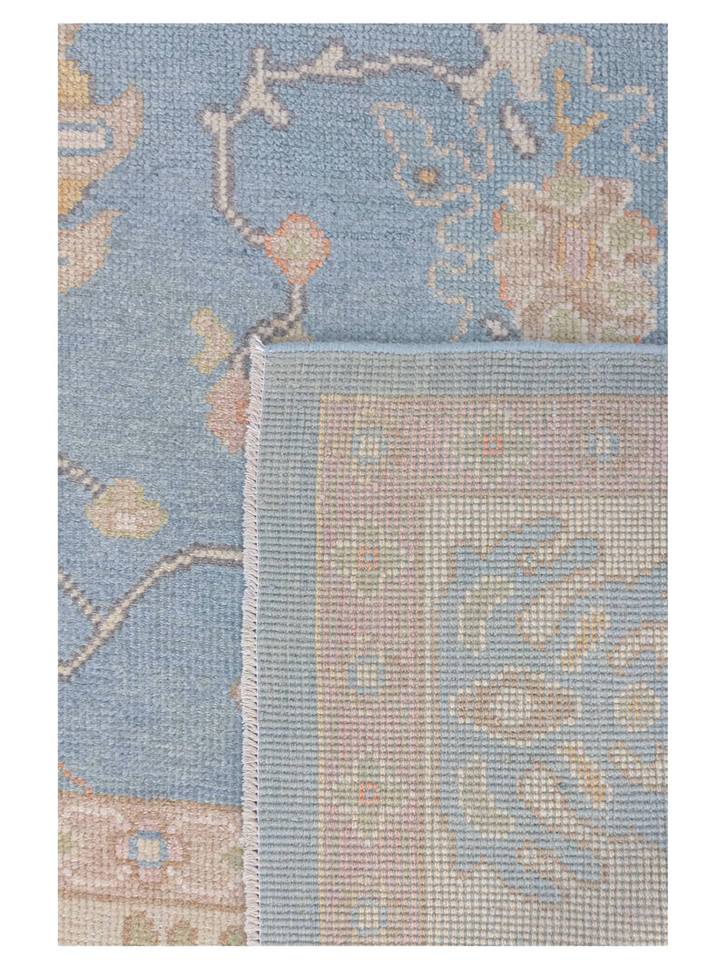 Pacific Ushak 43697 Blue Ivory Transitional Hand Knotted Rug