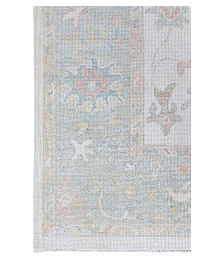 Pacific Ushak 43700 Ivory Sky. Blue Transitional Hand Knotted Rug