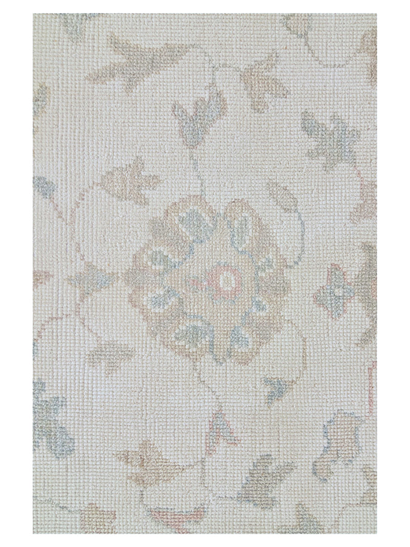 Pacific Ushak 43700 Ivory Sky. Blue Transitional Hand Knotted Rug