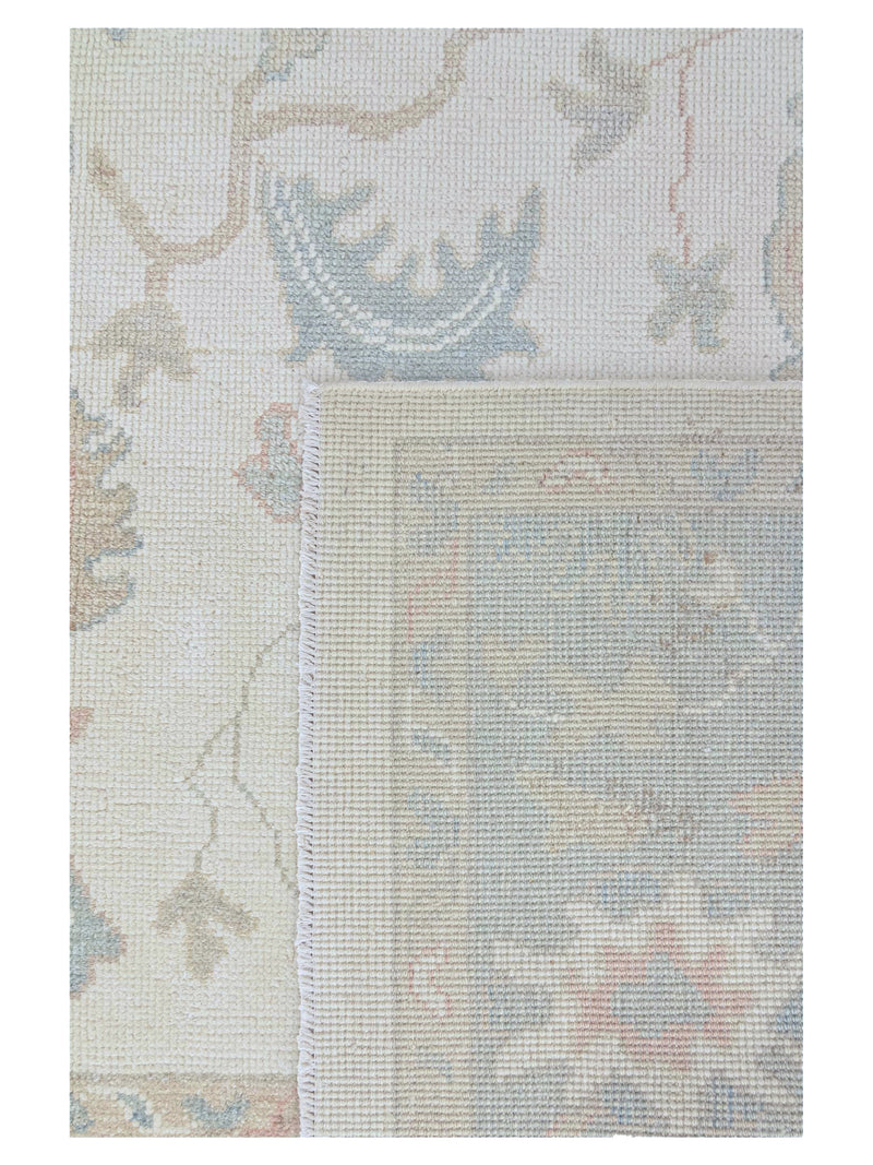 Pacific Ushak 43700 Ivory Sky. Blue Transitional Hand Knotted Rug