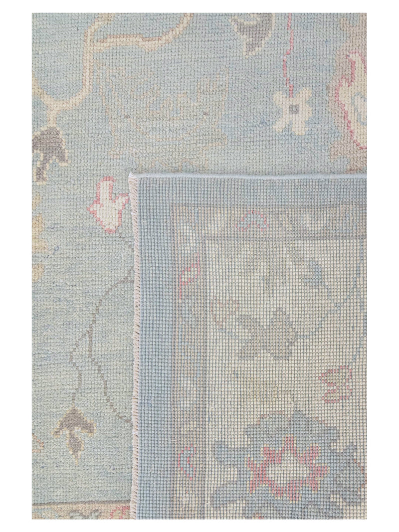 Pacific Ushak 43703 Sky Blue Ivory Transitional Hand Knotted Rug