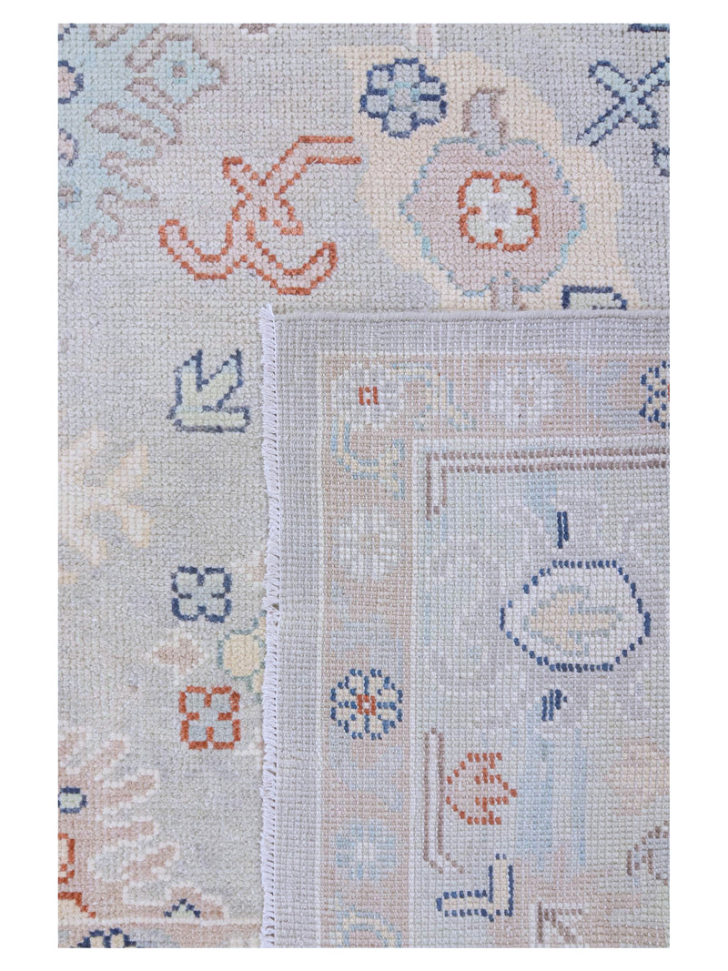 Pacific Ushak 43706 Lt.Grey Sky Blue Transitional Hand Knotted Rug