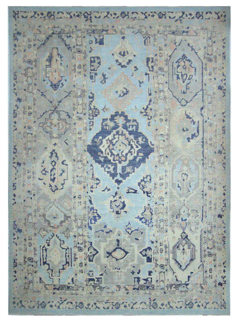Pacific Ushak 43711 Multi Multi Transitional Hand Knotted Rug