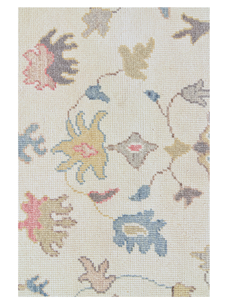Pacific Ushak 43714 Ivory Pistachio Transitional Hand Knotted Rug