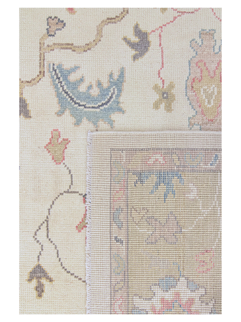Pacific Ushak 43714 Ivory Pistachio Transitional Hand Knotted Rug