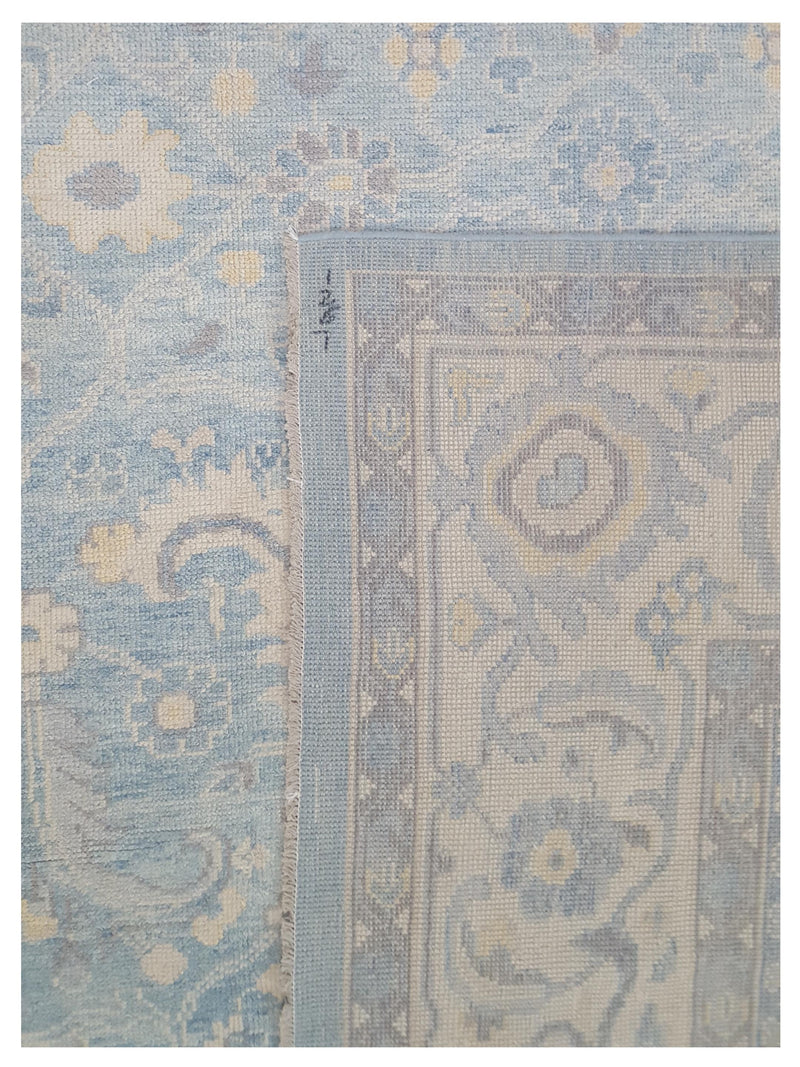 Pacific Ushak 43721 Sky Blue Ivory Transitional Hand Knotted Rug