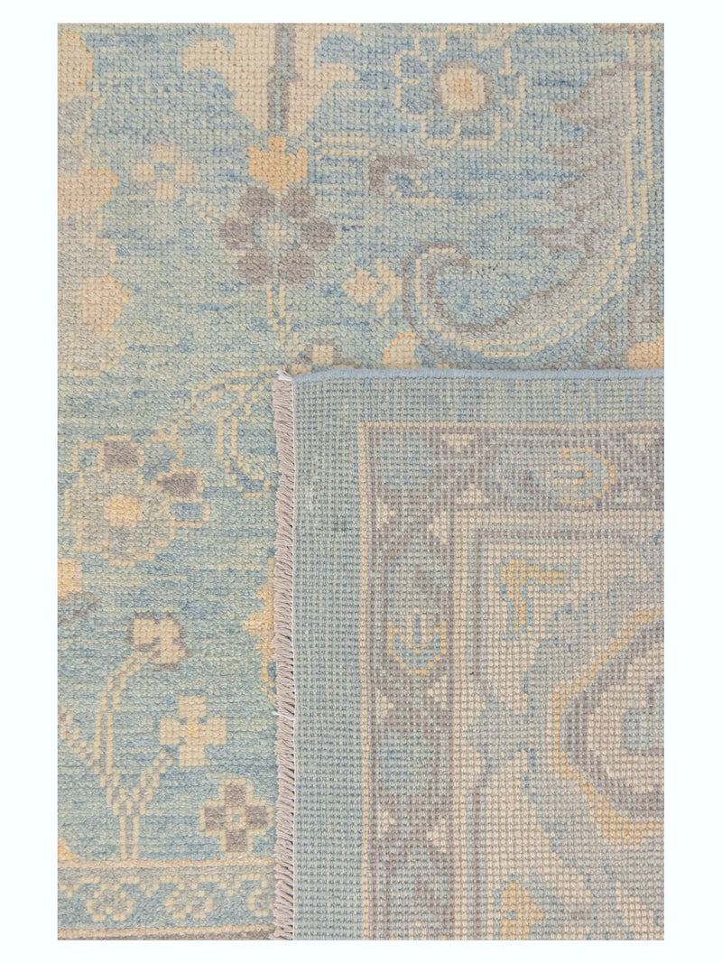 Pacific Ushak 43721 Sky Blue Ivory Transitional Hand Knotted Rug