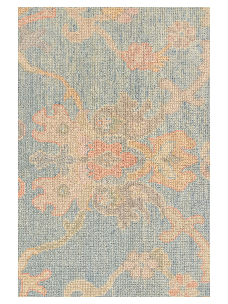 Pacific Ushak 43722 Sky Blue Ivory Transitional Hand Knotted Rug