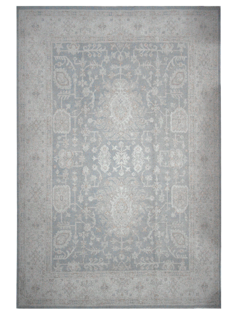 Pacific Ushak 43726 Grey Ivory Transitional Hand Knotted Rug