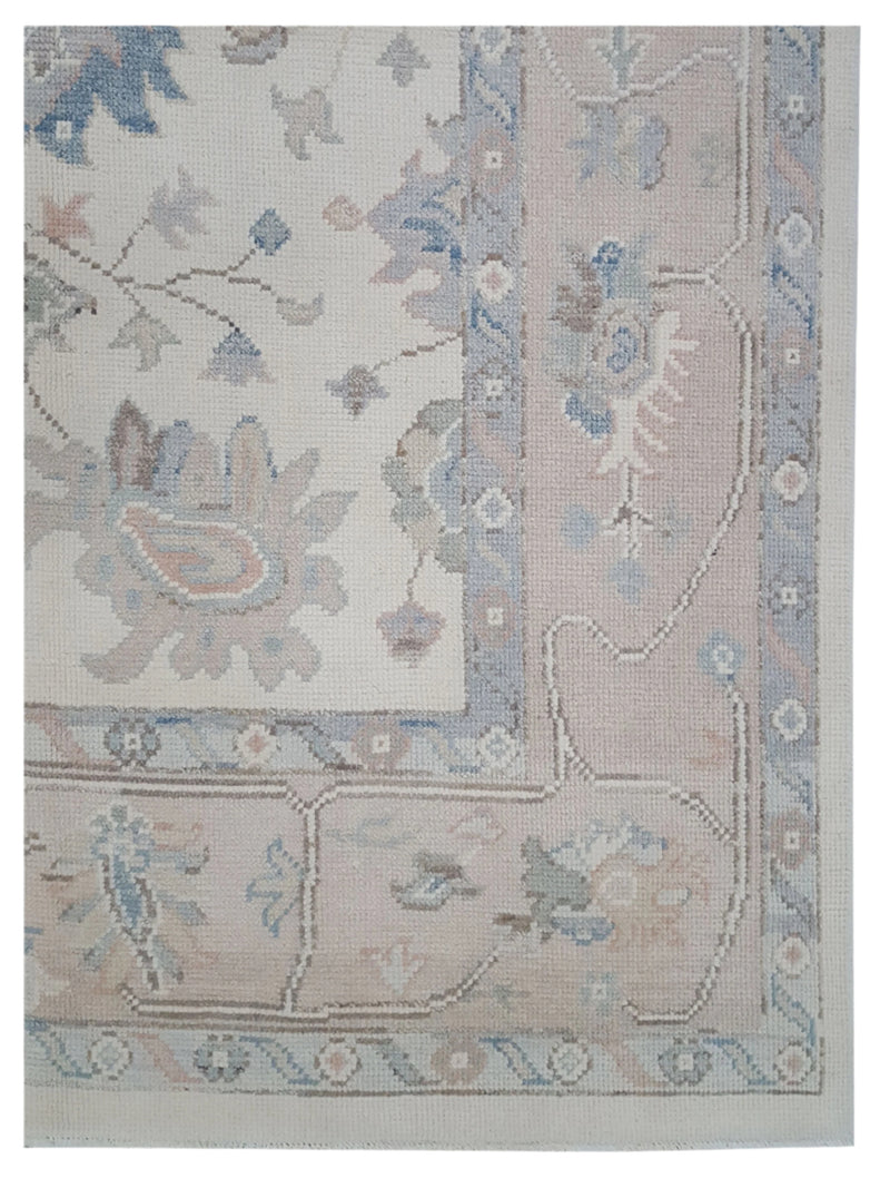 Pacific Ushak 43727 Beige Peach Transitional Hand Knotted Rug
