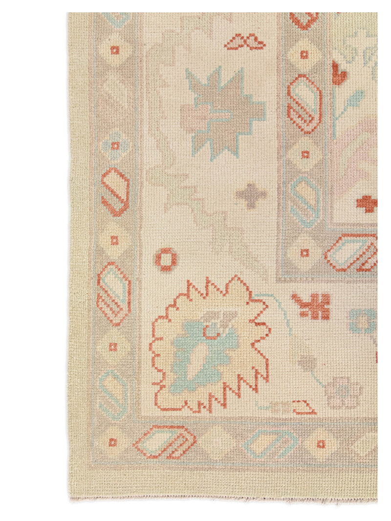 Pacific Ushak 43728 Sea Green Ivory Transitional Hand Knotted Rug