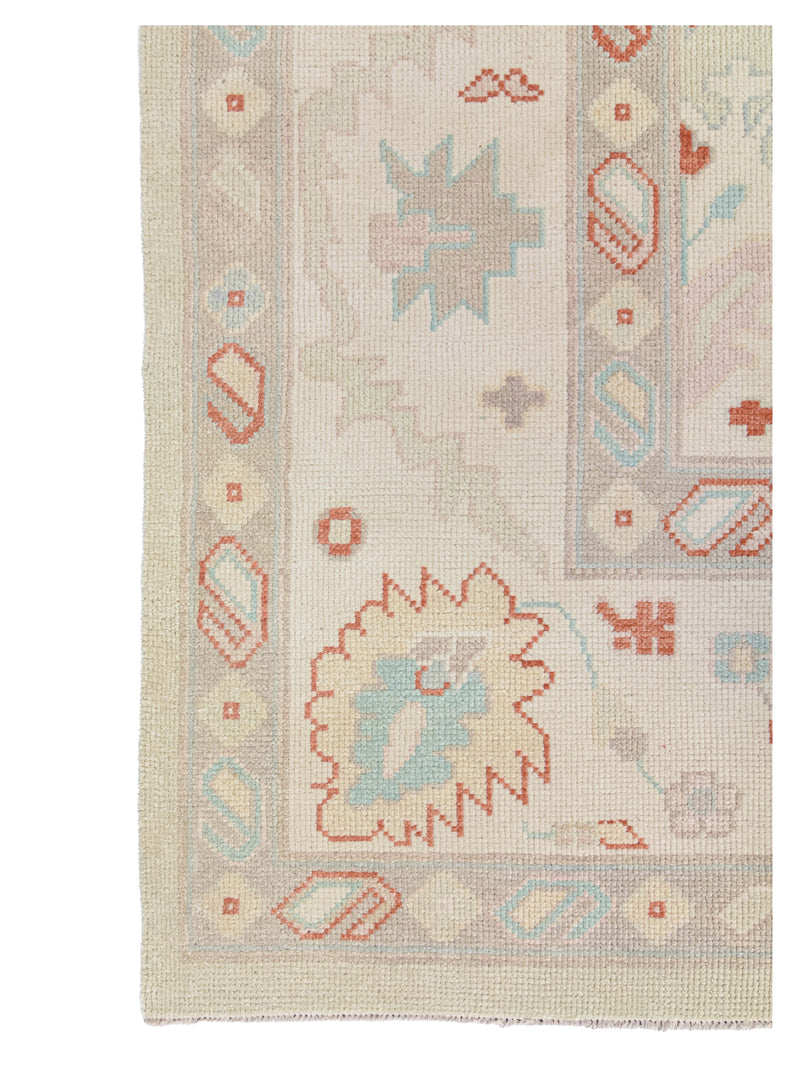 Pacific Ushak 43728 Sea Green Ivory Transitional Hand Knotted Rug