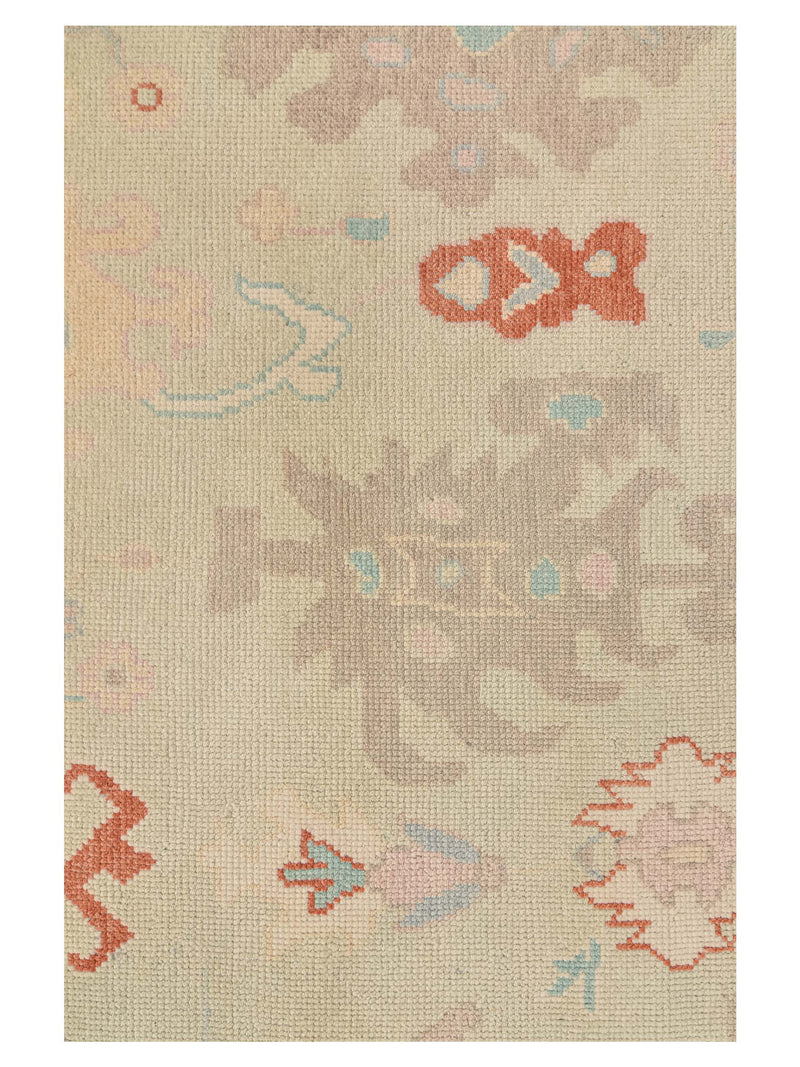 Pacific Ushak 43728 Sea Green Ivory Transitional Hand Knotted Rug