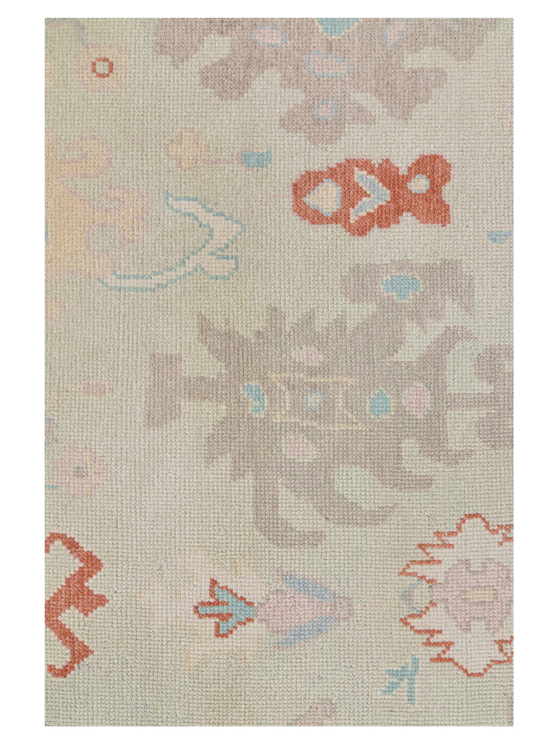 Pacific Ushak 43728 Sea Green Ivory Transitional Hand Knotted Rug