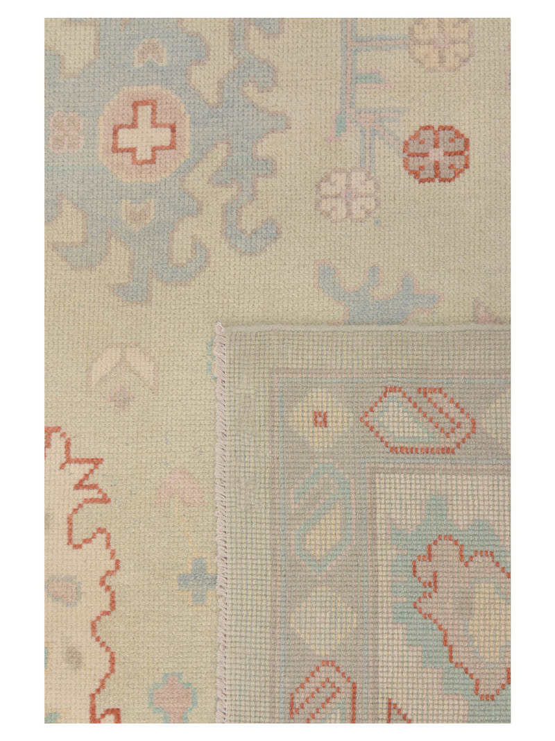 Pacific Ushak 43728 Sea Green Ivory Transitional Hand Knotted Rug