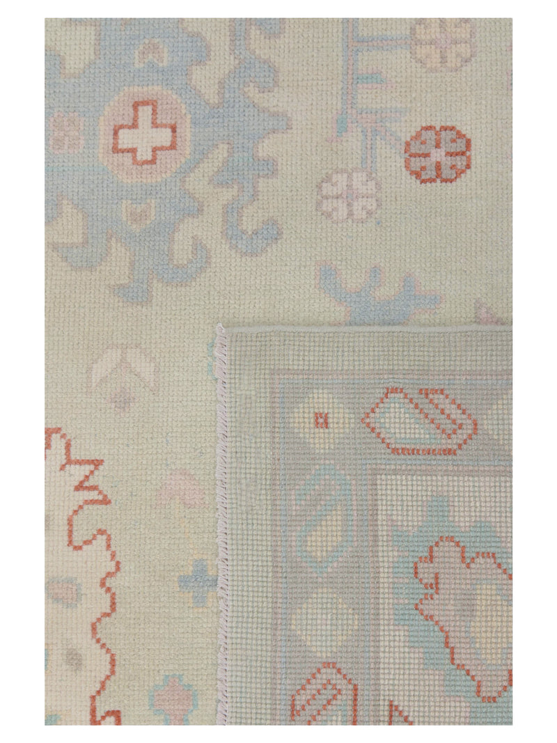 Pacific Ushak 43728 Sea Green Ivory Transitional Hand Knotted Rug
