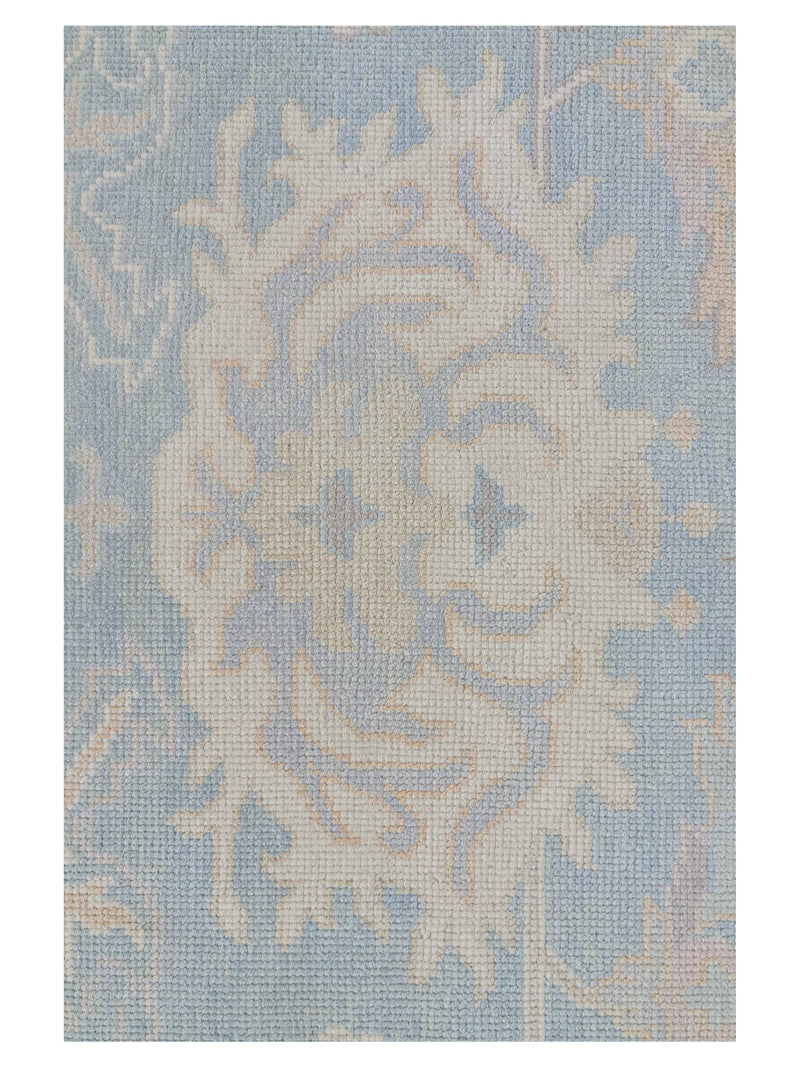 Pacific Ushak 43731 Sky Blue Ivory Transitional Hand Knotted Rug