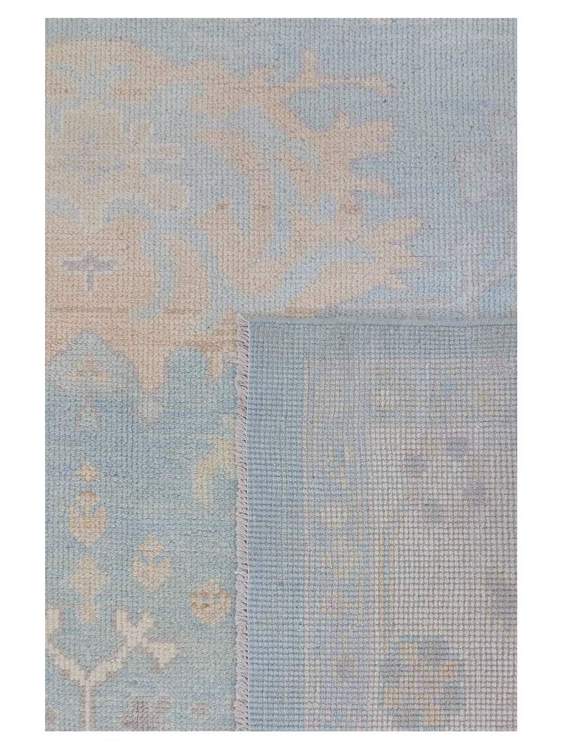Pacific Ushak 43731 Sky Blue Ivory Transitional Hand Knotted Rug