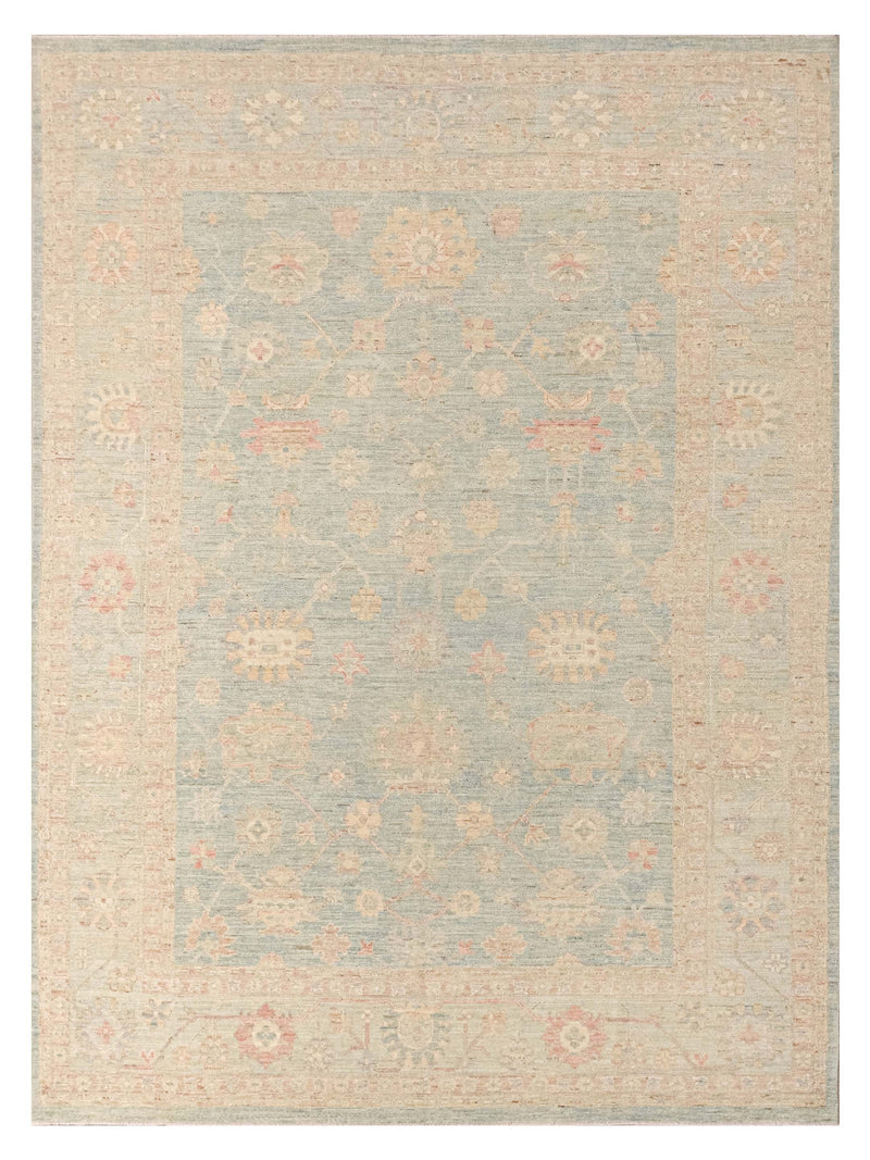 Pacific Ushak Wool Weft Blue Sky Blue Transitional
