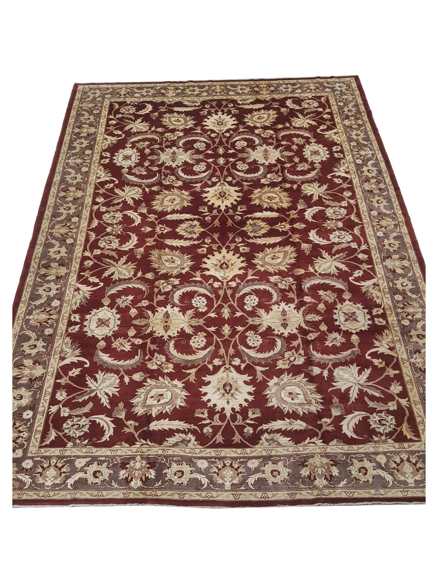 Pacific Ziegler 43756 Red Brown Traditional Hand Knotted Rug