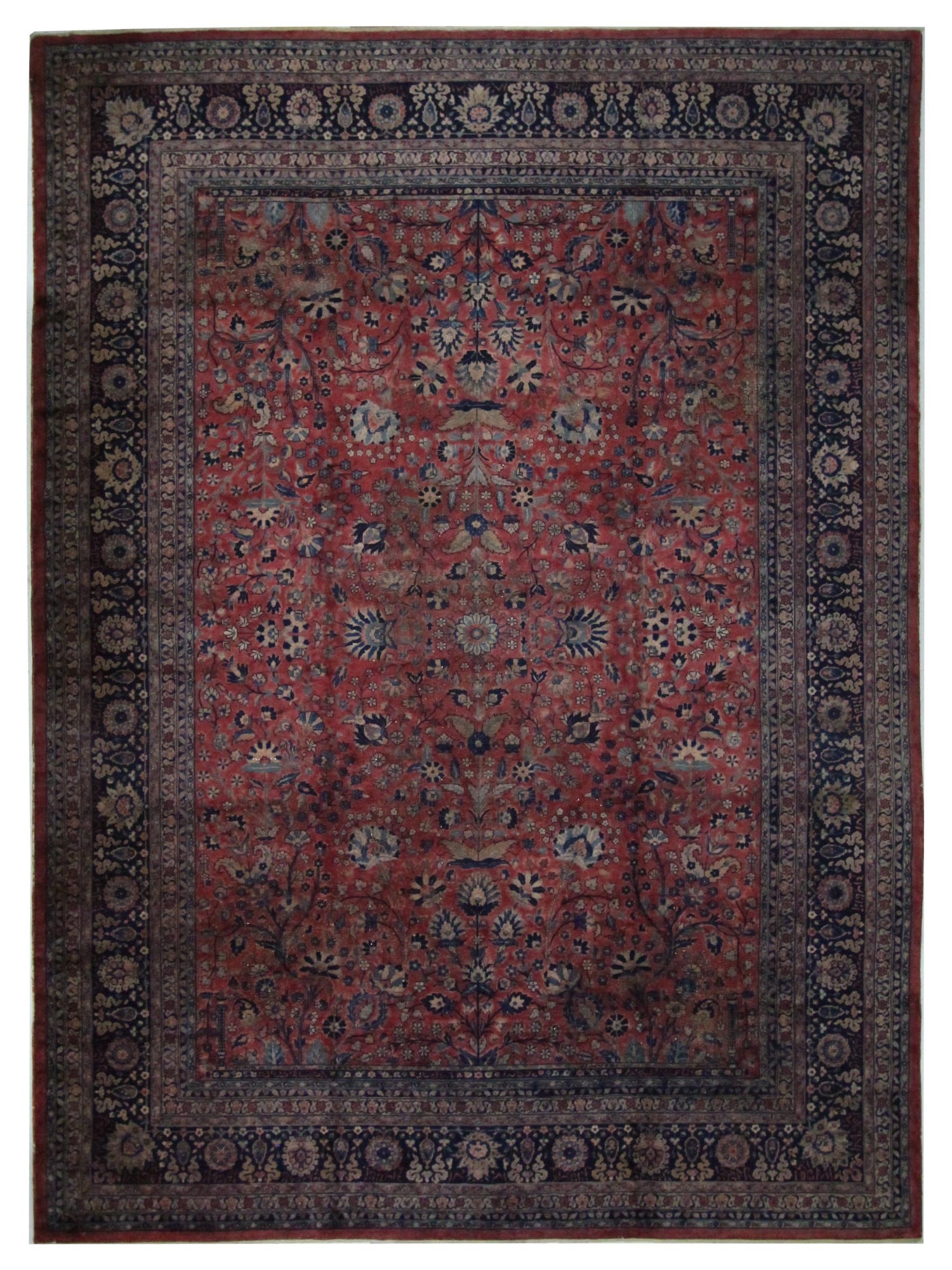 Fasa Kashan Indo Rust Blue Traditional