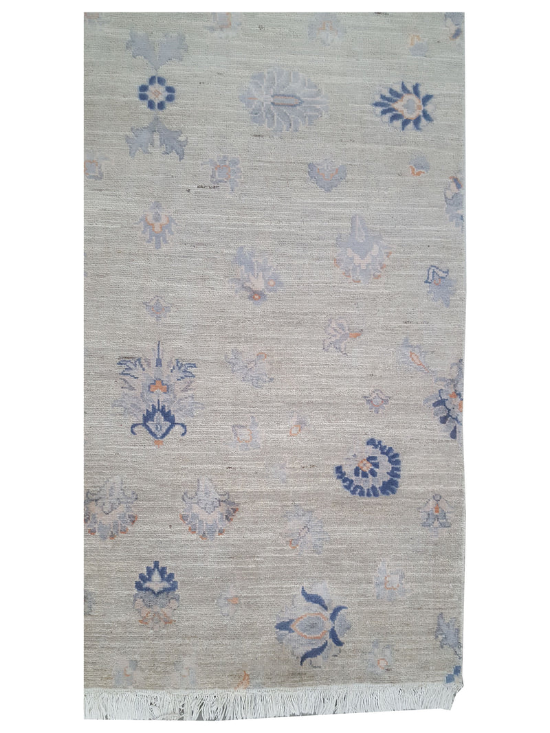 Pacific Ziegler Silk Route 43786 Ivory Navy Transitional Hand Knotted Rug