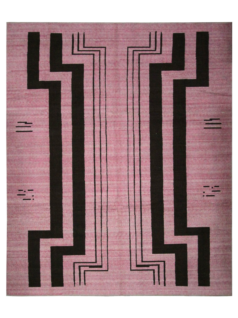 Pacific Moroccan 43788 Pink Brown Transitional Hand Knotted Rug
