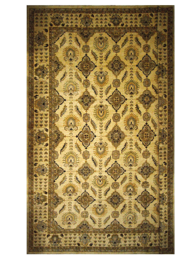 Pacific Ziegler 43801 Ivory Ivory Transitional Hand Knotted Rug