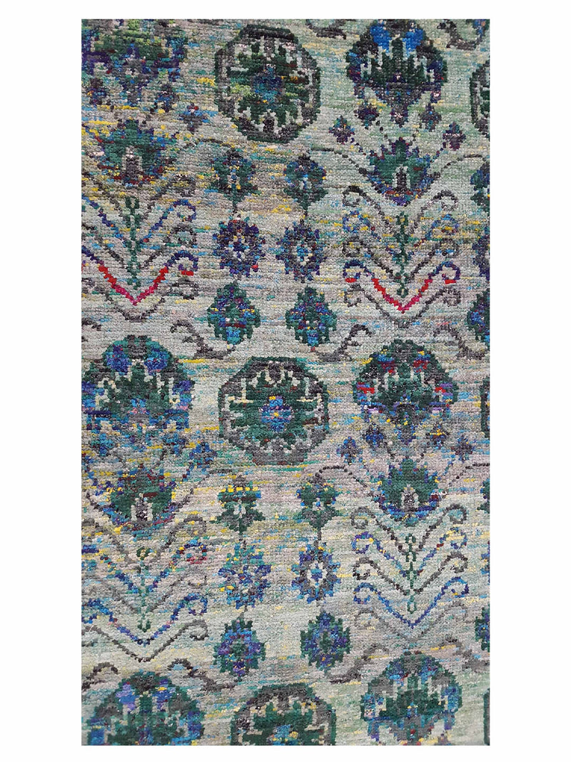 Pacific Royal 65163 Turquoise Turquoise Modern Hand Knotted Rug