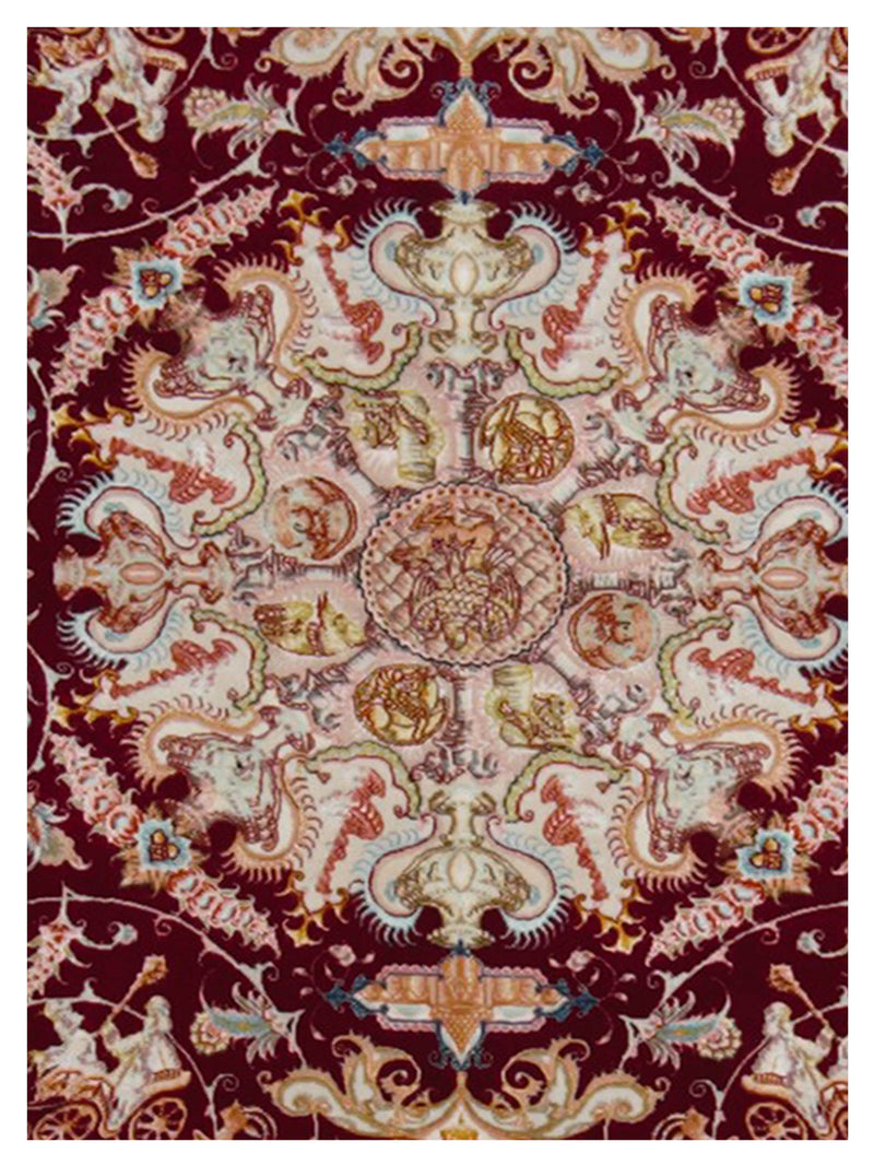 Pacific Tabriz 66518 Brown Ivory Traditional Hand Knotted Rug